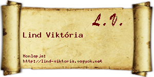 Lind Viktória névjegykártya